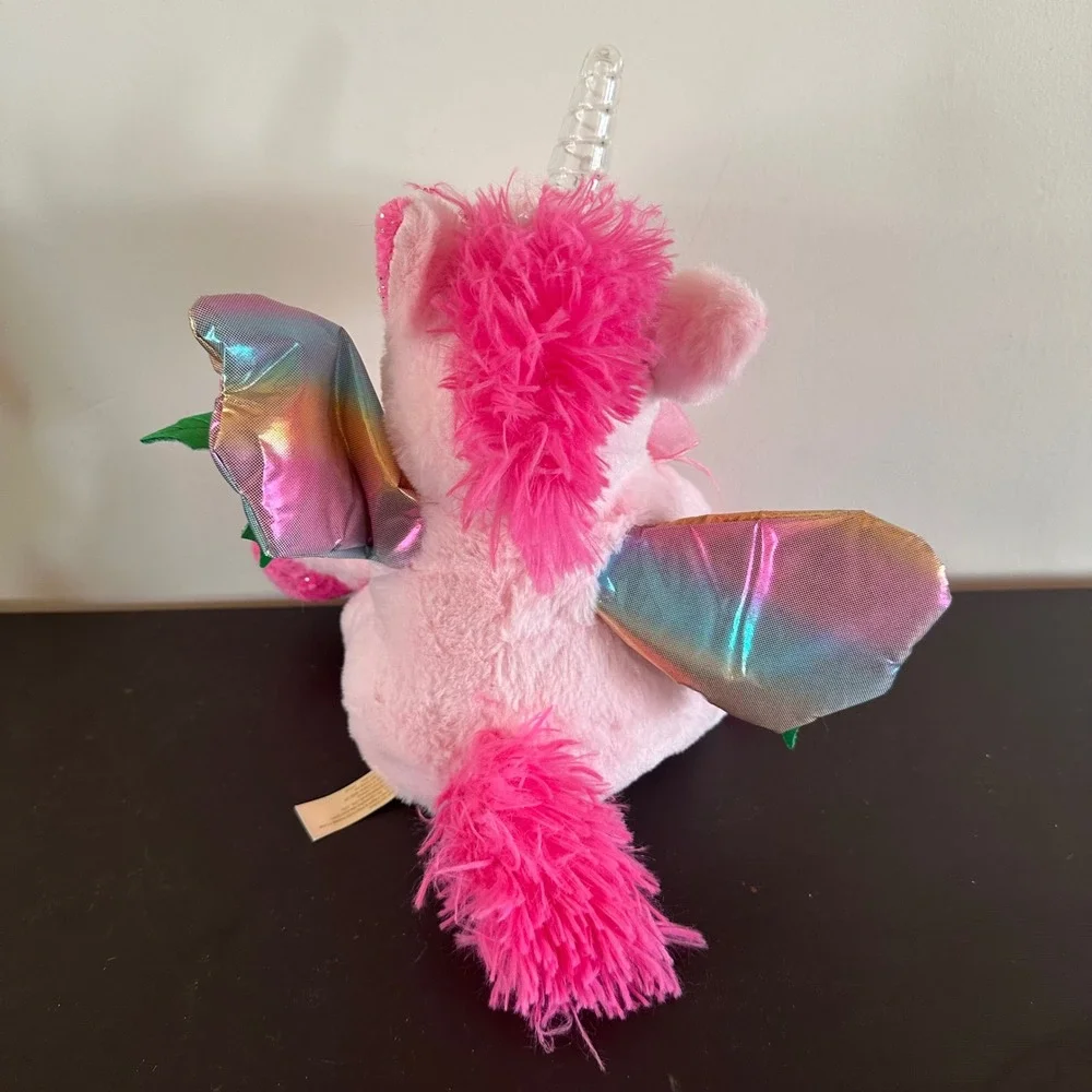 Holiday Time Animated Plush Pink Unicorn Light Up Musical Christmas Toy 11